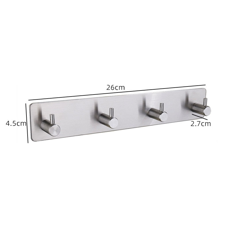 3M Adhesive Stainless Steel Wall Hooks