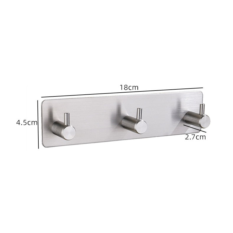 3M Adhesive Stainless Steel Wall Hooks