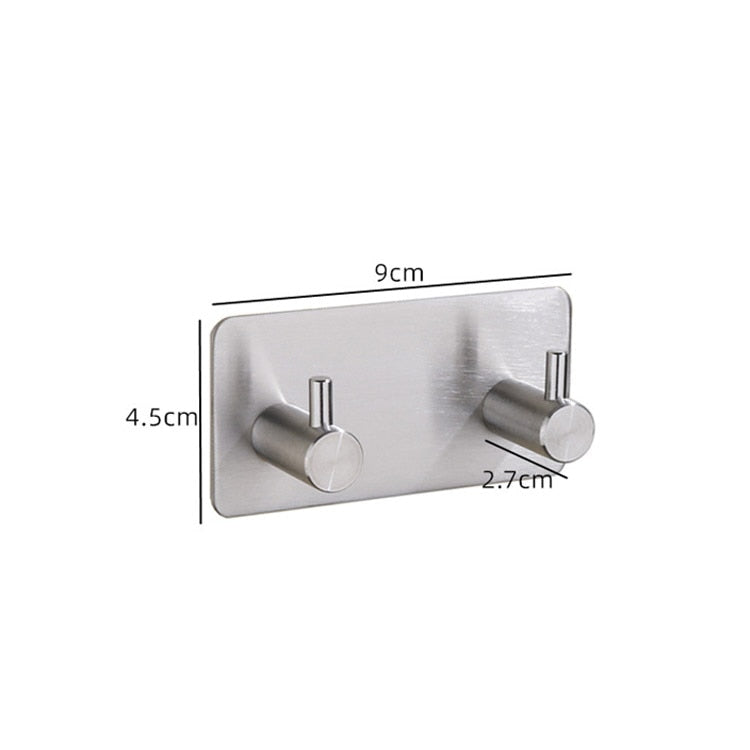 3M Adhesive Stainless Steel Wall Hooks