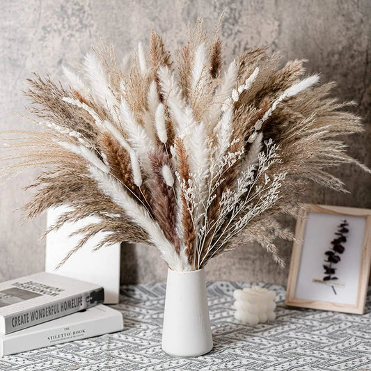 80 PCS Natural Dried Pampas Grass Bouquet