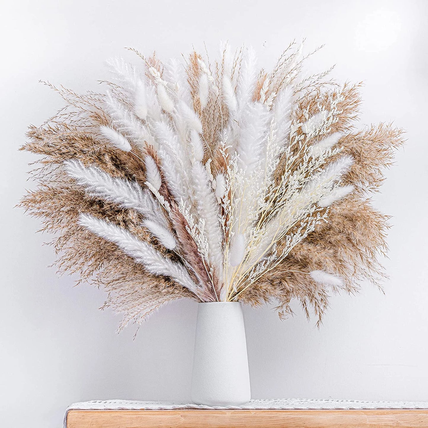 80 PCS Natural Dried Pampas Grass Bouquet