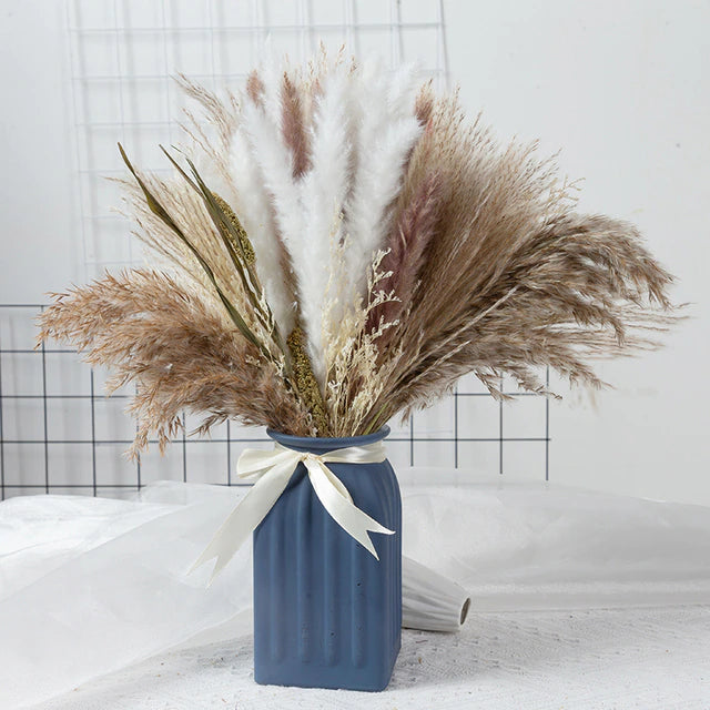 80 PCS Natural Dried Pampas Grass Bouquet