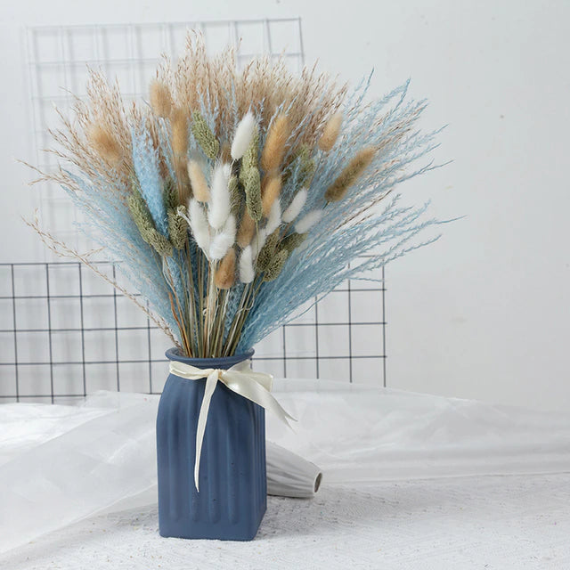 80 PCS Natural Dried Pampas Grass Bouquet