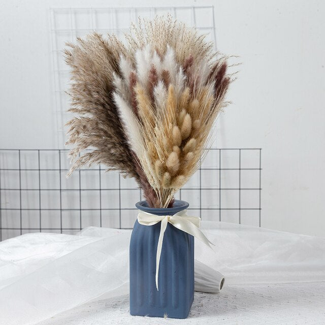 80 PCS Natural Dried Pampas Grass Bouquet