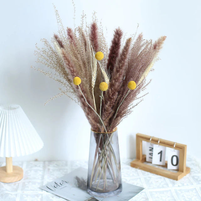 80 PCS Natural Dried Pampas Grass Bouquet