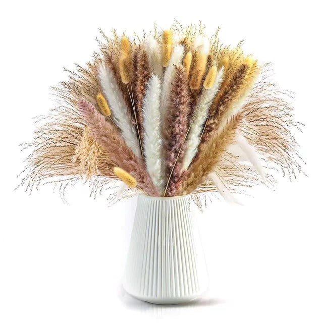 80 PCS Natural Dried Pampas Grass Bouquet