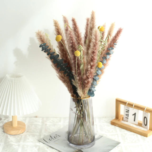 80 PCS Natural Dried Pampas Grass Bouquet